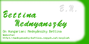bettina mednyanszky business card