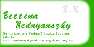 bettina mednyanszky business card